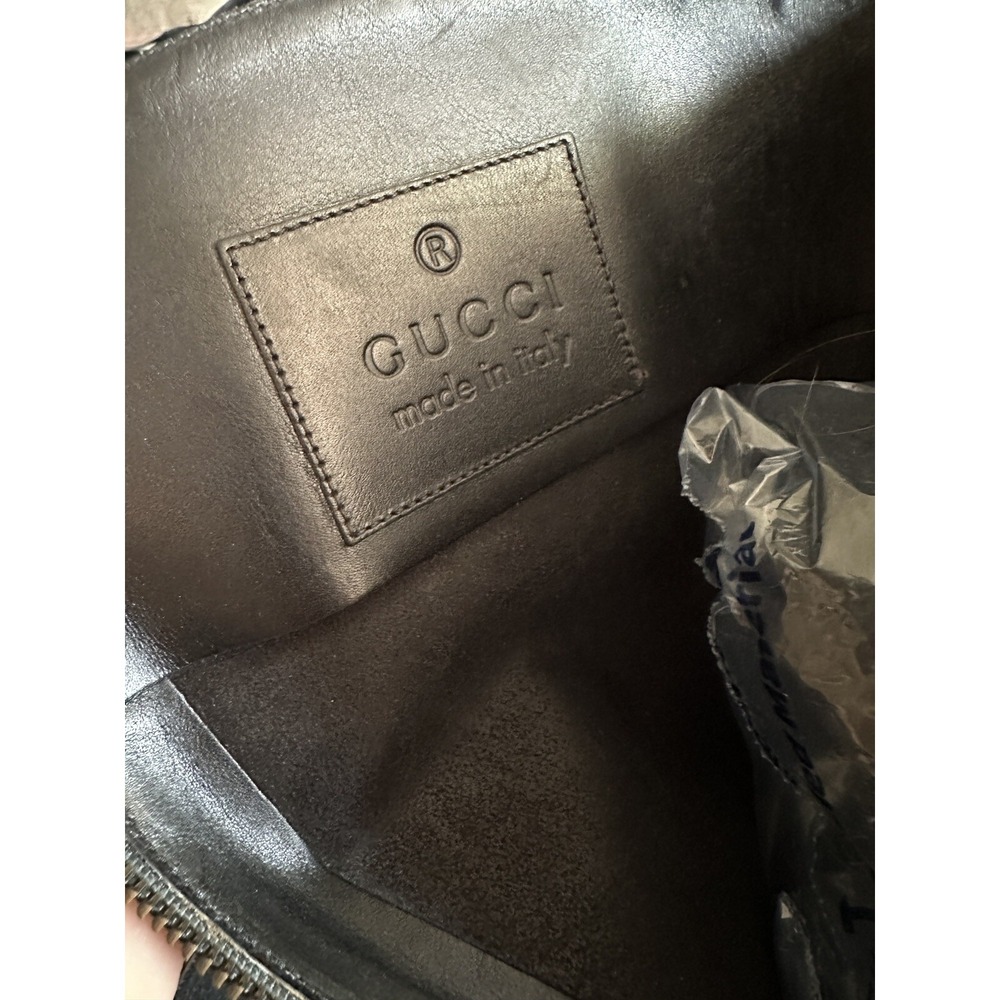Ladies Gucci Black Leather 16.5" Riding Boot W/Back Zipper & Buckle Size 7.5 - Picture 6 of 10